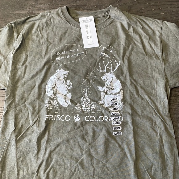 Colorado NWT unisex size Large grey/green beer t-shirt - Picture 1 of 3